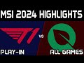 T1 vs fly highlights all games msi 2024 play in t1 vs flyquest by onivia