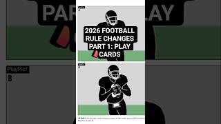 2026 NFHS Football Rule Changes 🏈 | Part 1: Play Cards # #footballref #referee #rules #nfhs #ref