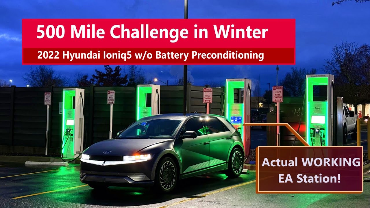 500 Mile Challenge! 2022 Hyundai Ioniq5 WITHOUT Battery Preconditioning