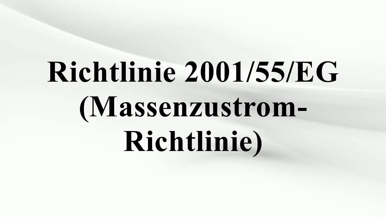  Richtlinie 2001/55/EG (Massenzustrom-Richtlinie) - YouTube Motiv 