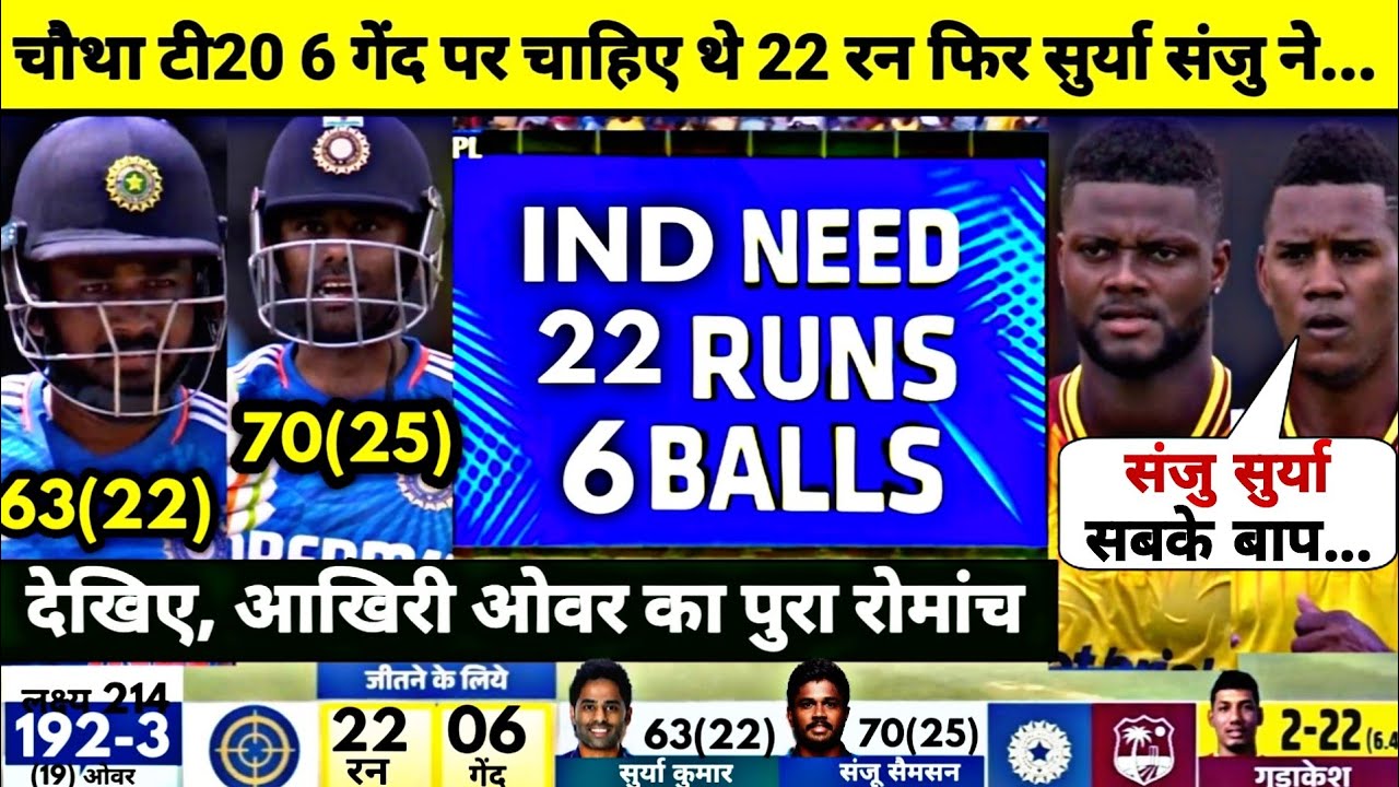 India vs WestIndies 4th T20 Full Match Highlights, IND vs WI 4th T20 Full Match Highlights