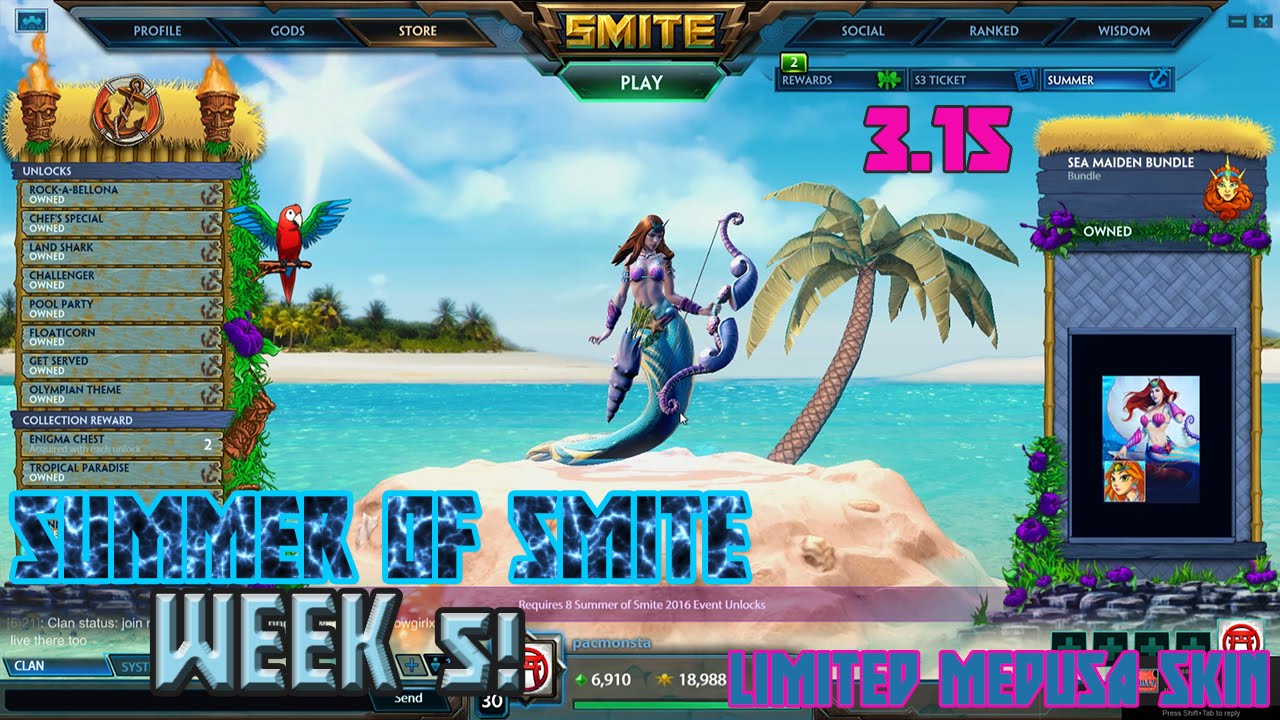Smite - Summer of Smite '16 - Week 5! + Patch 3 15 First Look! New Skins, New Item + More