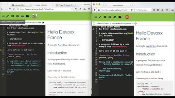 adoc-editor : Collaborative work and GitHub Integration