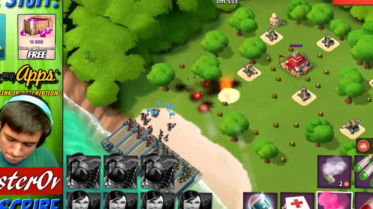 BOOM BEACH FORFEIT Vs TeachBoomBeach! #3 - HorseRadish Chilli Challenge - Crazy Raids!