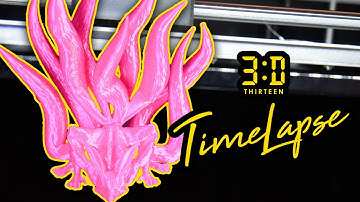 3D Printer Timelapse - Nine-Tailed Demon Fox 4K (ORIGINAL PRUSA i3 mk3)