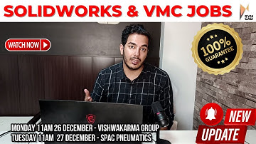 Solidworks & VMC Job Vacancy at RVM CAD - Campus Placement | JOBS FOR CAD DESIGNERS & PROGRAMMERS