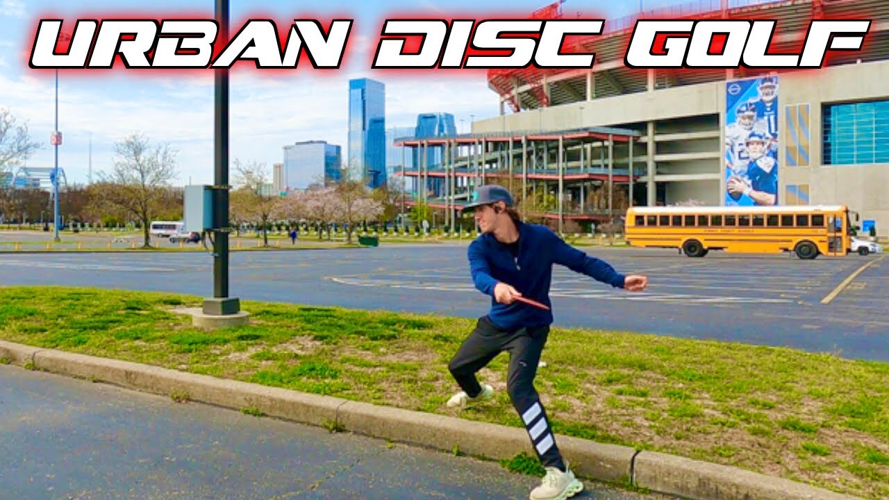 Urban Disc Golf Nashville Nissan Stadium Parking Lot YouTube
