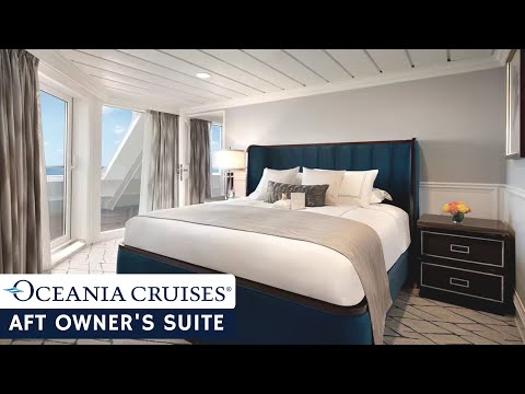Oceania Sirena Aft Owner's Suite walkthrough tour