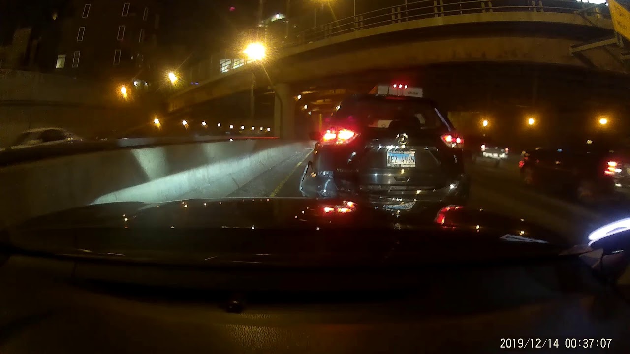 Rear ended crash in traffic - YouTube