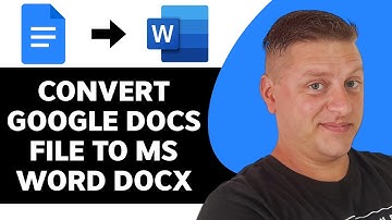 How To Convert Google Docs File To MS Word Docx | Microsoft Word Tutorial 2025