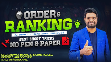 Order & Ranking | Reasoning | Complete Concept with Shortcut Tricks | SSC, RRB, Bank, Police Exams