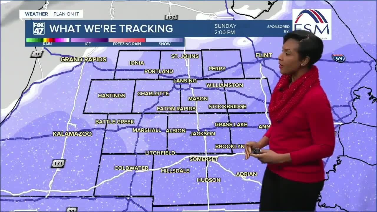A winter storm to bring several more inches of snow Sunday - YouTube