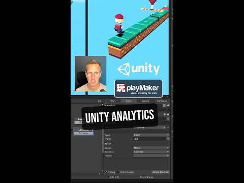 Using Unity Analytics with Playmaker to track user progress in your game #Shorts