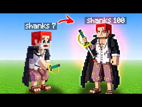 شانكس من لفل 0 الى 100 🔥 Minecraft One Piece