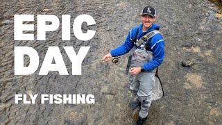 EPIC DAY fly fishing on NC DELAYED HARVEST STREAM!