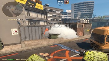 CS2 Overpass Stairs - Dumpster Smoke - Jump up Smoke CS2 Easy Lineup