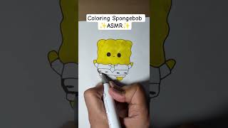 ASMR Coloring SpongeBob with Markers Satisfying