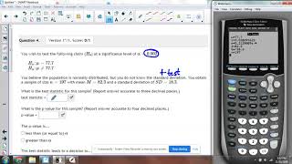MAT130: Chapter 9 - T Test Example