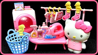 10 Minutes Satisfying with Unboxing Hello Kitty Laundry Set ASMR ( No Music)