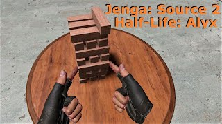 Super-Size Jenga® in Source 2(Half-Life: Alyx)  ¡Que pasa JENG! Mass Physics Test 6