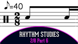 EP0140 - 2/8 Rhythm reading practice without ties or rests (Part 6) - clap and count rhythms