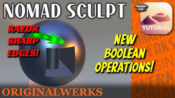 Nomad Sculpt Tutorial: New Boolean Operations Version 1.8