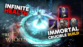 IMMORTAL TANK BUILD No Rest For The Wicked INFINITE HEALTH - Best Strength LIFESTEAL Build