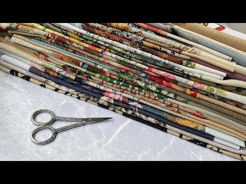 Все неоформленные вышивки. Мой РУЛОН вышитых работ.