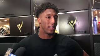 Saints WR Michael Thomas talks about Drew Brees' completion percentage
