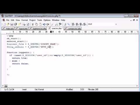 140   Logging the User Out   PHP Tutorials