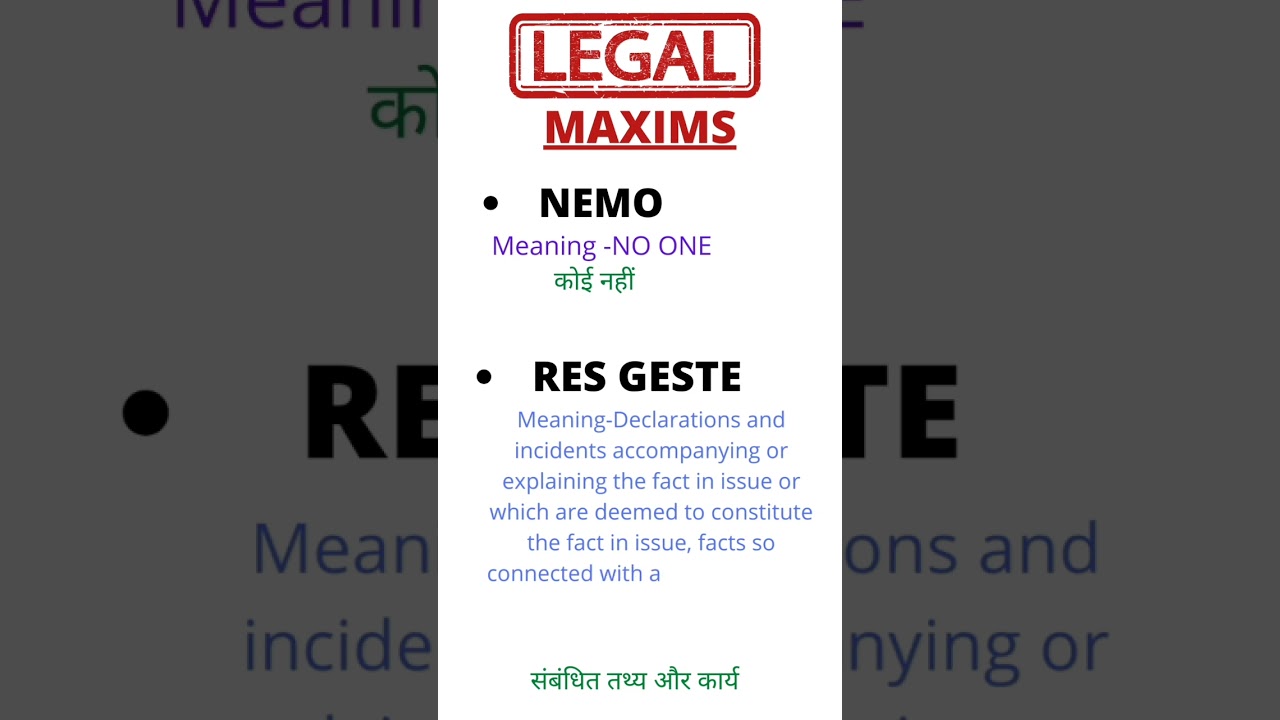 2 Legal Maxims 2 Legal Maxims