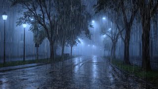 HEAVY RAIN  99% instantly Fall Asleep With Rain Sounds At Night | Rain Sound for Sleeping, Relaxing