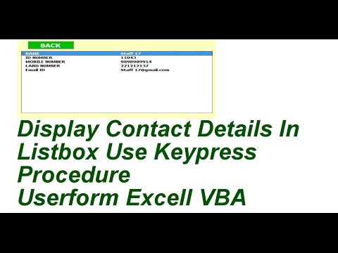 Display Contact In