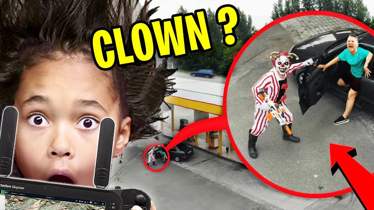 MON DRONE A TROUVÉ UN CLOWN   !! ** Il nous attaque **