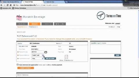Sage 100 ERP Terms on Time Online Payment