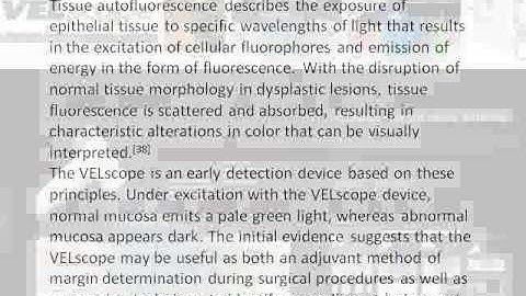 tissue autofluorescence Velscope