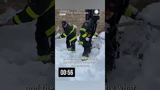 Firefighters in Wisconsin show how long it can take to clear a hydrant covered in snow #snow #usa #