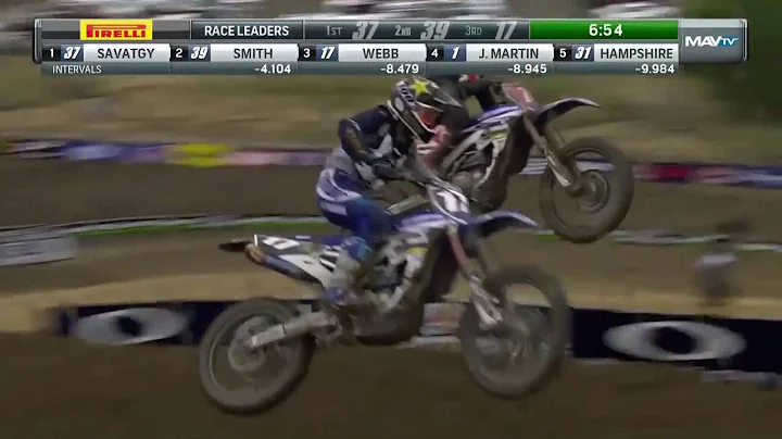 Hangtown 250 Moto 1 - Martin makes the pass on Webb