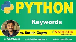 Python keywords | Python Tutorials for Beginners | Mr. Satish Gupta