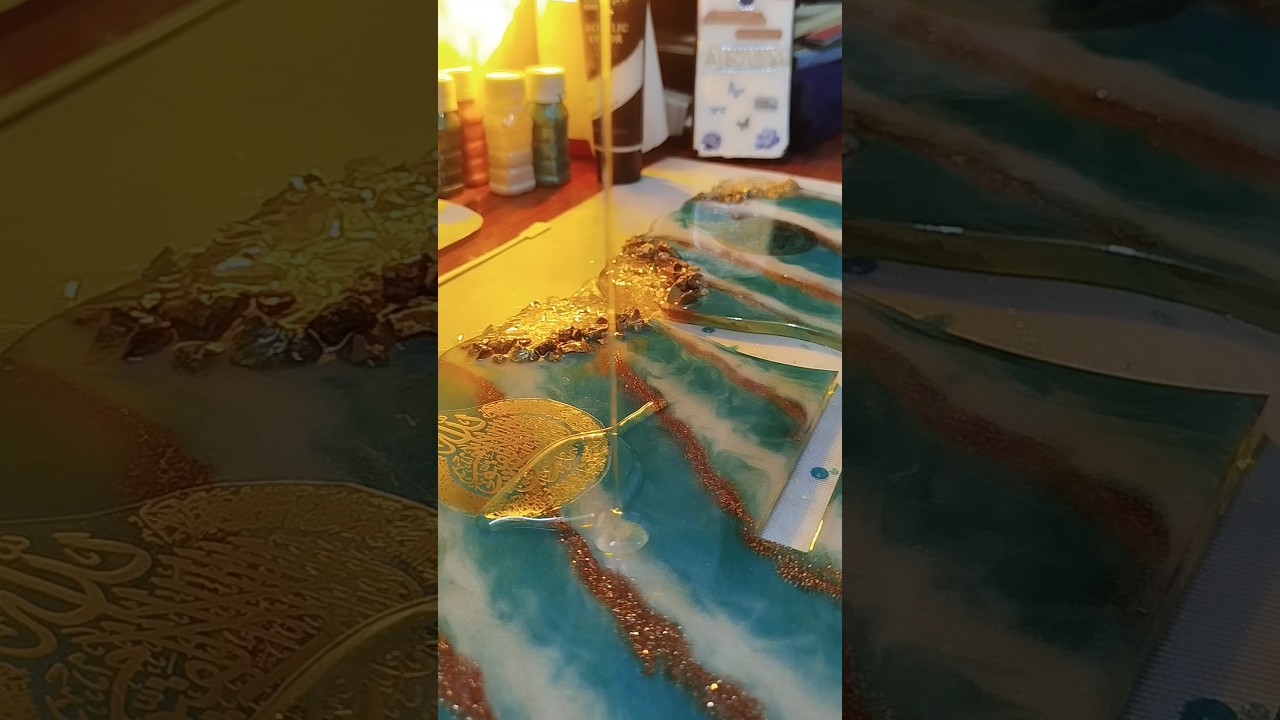 Resin Qur’an Holder ♥️ Making | Custom White & Green Design | Islamic Art Craft ✨ 