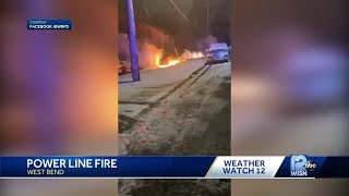 Snowstorm knocks down West Bend power lines