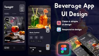 Figma UI design Tutorial for Beginners : UI UX  design for Beverages App | Figma Tips