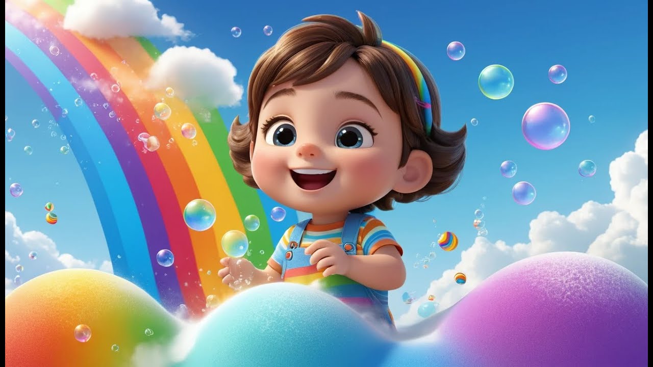 Splish, Splash, A Rainbow Bath | Colorful Kids Song for Toddlers | Fun Nursery Rhyme