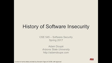 CSE 545 S17: 1-18-17 "History of Software Insecurity and Ethics"