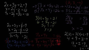 The Linear Combination Method for Solving Systems in Three Variables