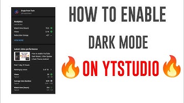 How to Enable Dark Mode on Yt Studio [Yt Studio New Updates]