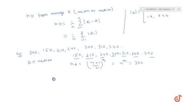 Mean deviation for ungrouped data or Individual data with some examples