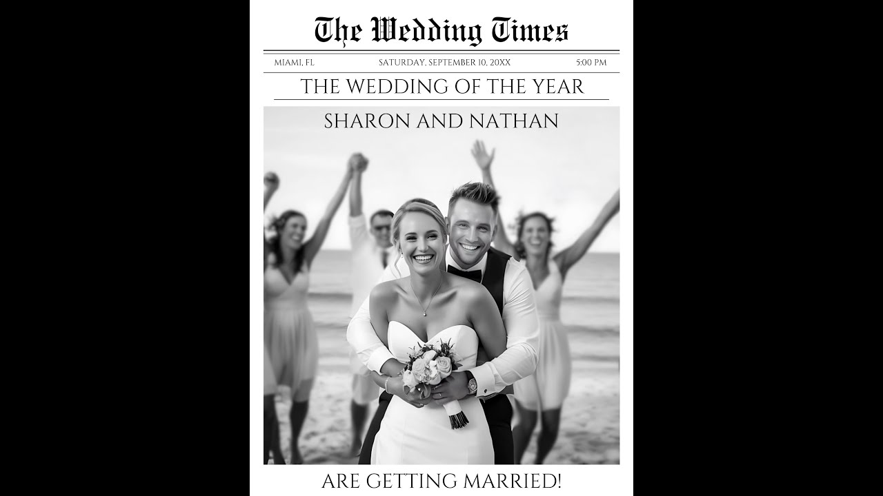 Wedding Newspaper Template Canva | Step-by-Step Tutorial