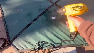 Pool cover hole repair