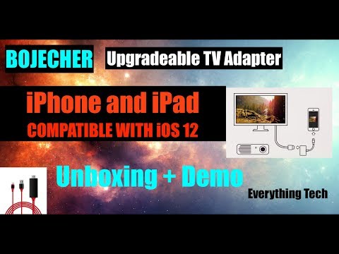 Lightning to HDMI Cable (Upgradeable) For Compatibility iOS 12 iPhone to TV. 